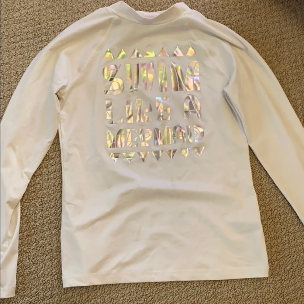 Swim like a mermaid long sleeve swim shirt